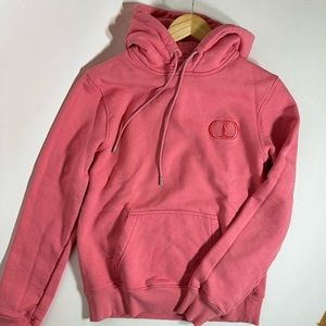 Men’s Christian Dior Rose Pink CD Icon Hoodie Size XS